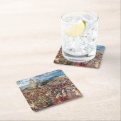 Dessous-de-verre Carré En Papier Procession au Calvaire, Pieter Bruegel (En situation)