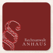 Dessous-de-verre Carré En Papier Procureur blanc Brown Premium (Devant)