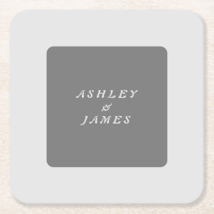 Dessous-de-verre Carré En Papier Professionnellement elegant grey plain minimalist