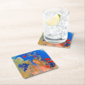 Dessous-de-verre Carré En Papier Profil sous un arc, Redon (En situation)