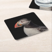 Dessous-de-verre Carré En Papier Puffin Atlantique en Machias, Maine (Incliné)