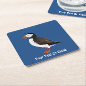Dessous-de-verre Carré En Papier Puffin de l'Atlantique (Incliné)