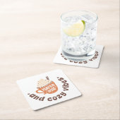 Dessous-de-verre Carré En Papier Pumpkin Spice & Cozy Vibes – Cute PSL Latte Fall (En situation)