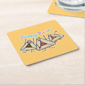 Dessous-de-verre Carré En Papier Purim hamantaschen la pâtisserie Sameach Oznei (Incliné)