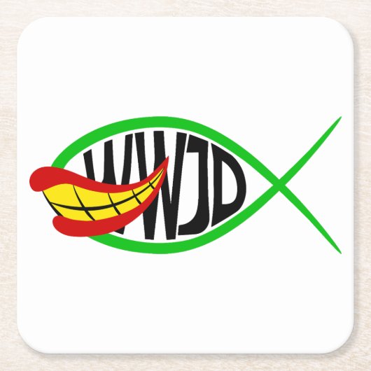 Dessous-de-verre Carré En Papier Que ferait Joker ? (Devant)