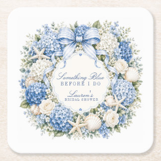 Dessous-de-verre Carré En Papier Quelque chose de bleu avant que je fasse la baby s