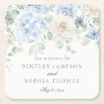 Dessous-de-verre Carré En Papier Quelque chose de bleu Floral Hydrangea Décor Maria<br><div class="desc">Quelque chose de bleu avant "Je le fais". Découvrez notre collection de décors Floral bleu, où hydrangées bleues douces et fleurs neutres se marient harmonieusement pour apporter une touche d'élégance à votre événement. Chaque pièce de cette collection est ornée de fleurs délicates, créant une atmosphère sereine et accueillante pour toutes...</div>