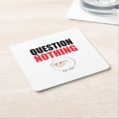 Dessous-de-verre Carré En Papier Question Aucun mouton (Incliné)