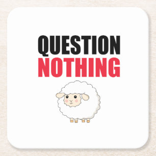 Dessous-de-verre Carré En Papier Question Aucun mouton