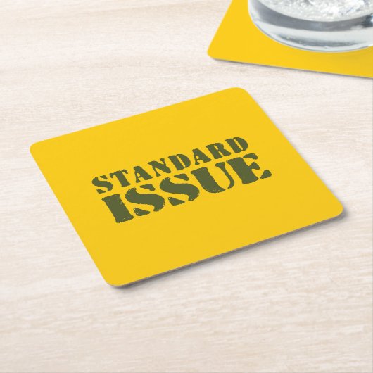 DESSOUS-DE-VERRE CARRÉ EN PAPIER QUESTION STANDARD (Incliné)