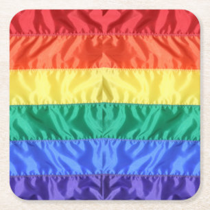 Dessous-de-verre Carré En Papier Rainbow Flag Gay pride LGBTQ L'amour LGBT