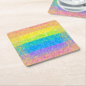 Dessous-de-verre Carré En Papier Rainbow Stars Anniversaire (Incliné)