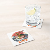 Dessous-de-verre Carré En Papier Ramen (En situation)