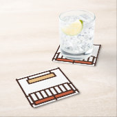 Dessous-de-verre Carré En Papier ranch (En situation)