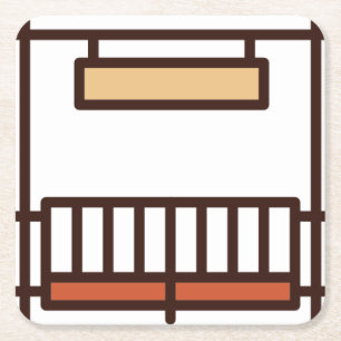 Dessous-de-verre Carré En Papier ranch