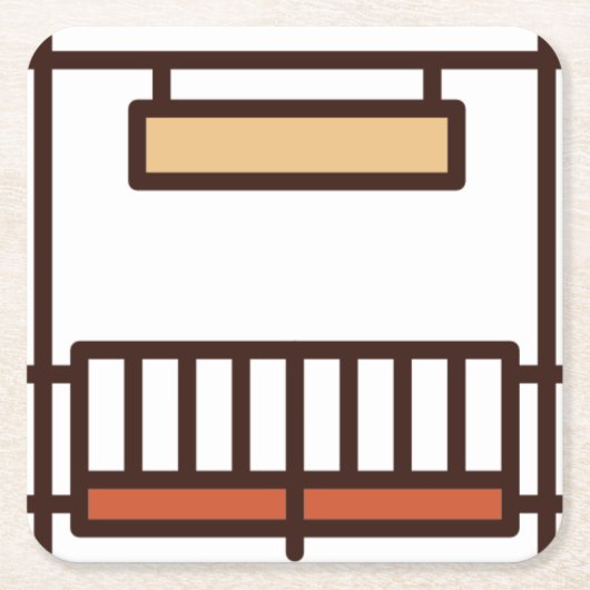 Dessous-de-verre Carré En Papier ranch (Devant)