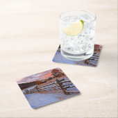 Dessous-de-verre Carré En Papier Ranch de neige (En situation)