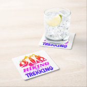 Dessous-de-verre Carré En Papier Randonnée ou trekking (En situation)