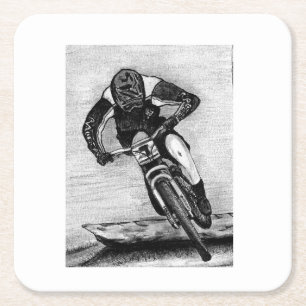 Dessous-de-verre Carré En Papier Randonnée VTT MTB Llandegla tasse
