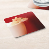 Dessous-de-verre Carré En Papier Rat de bébé (Incliné)