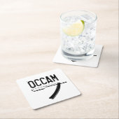 Dessous-de-verre Carré En Papier Razor d'Occam (En situation)