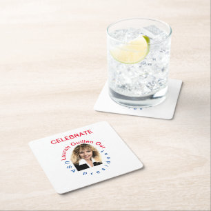 DESSOUS-DE-VERRE CARRÉ EN PAPIER #REALUSAPRESIDENTLAURAHGUILLEN