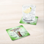 Dessous-de-verre Carré En Papier Recette de boisson fraise Mojito (En situation)