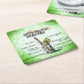 Dessous-de-verre Carré En Papier Recette de thé glacé de Long Island (Incliné)