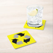 Dessous-de-verre Carré En Papier Recycler (En situation)