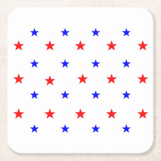 Dessous-de-verre Carré En Papier Red and Blue Stars - Starry Sky Motif