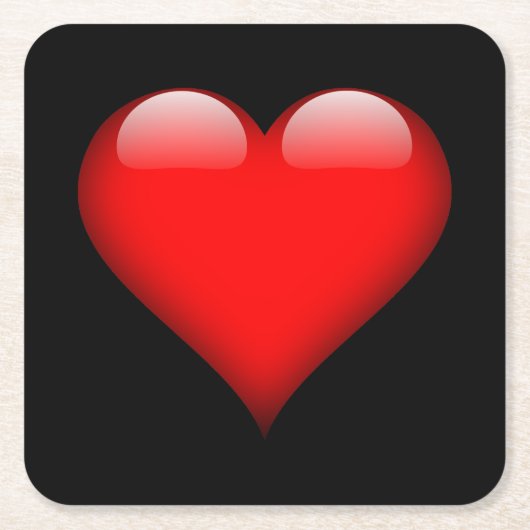Dessous-de-verre Carré En Papier Red Heart Mariage d'amour tendance (Devant)