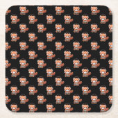 Dessous-de-verre Carré En Papier Red Panda Gamer (Devant)