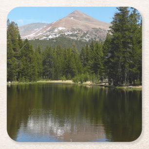 Dessous-de-verre Carré En Papier Reflet du lac de Yosemite