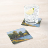 Dessous-de-verre Carré En Papier Réflexion de l'arbre II (En situation)