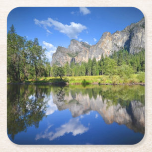Dessous-de-verre Carré En Papier Réflexion de Yosemite