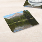Dessous-de-verre Carré En Papier Réflexion du lac Yosemite (Incliné)