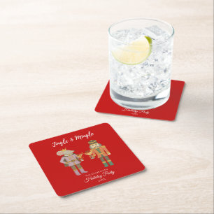 Dessous-de-verre Carré En Papier Refrain de fête de cocktail Mingle personnalisé ro