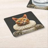 Dessous-de-verre Carré En Papier Regal Cat (Incliné)