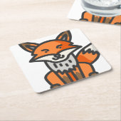 Dessous-de-verre Carré En Papier renard (Incliné)