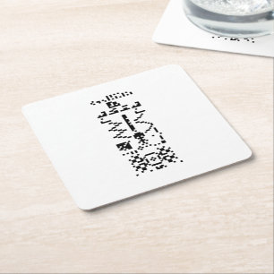 Dessous-de-verre Carré En Papier Réponse du message binaire Arecibo
