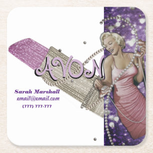 Dessous-de-verre Carré En Papier Représentant d'Avon