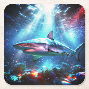 Dessous-de-verre Carré En Papier Requin