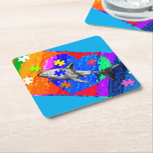 Dessous-de-verre Carré En Papier Requin