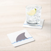 Dessous-de-verre Carré En Papier requin (En situation)