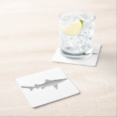 Dessous-de-verre Carré En Papier Requin à bec (En situation)