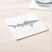 Dessous-de-verre Carré En Papier Requin à bec (Incliné)