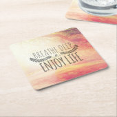 Dessous-de-verre Carré En Papier Respirez profondément (Incliné)