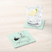 Dessous-de-verre Carré En Papier Responsabilité Office (En situation)