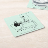 Dessous-de-verre Carré En Papier Responsabilité Office (Incliné)