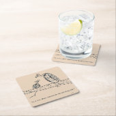 Dessous-de-verre Carré En Papier Reste (En situation)